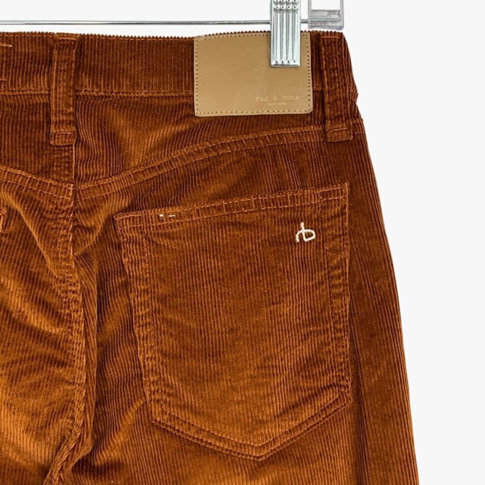 Rag & Bone Peyton Mid Rise Bootcut Pants Corduroy Gold Brown Size 24 - Picture 7 of 12